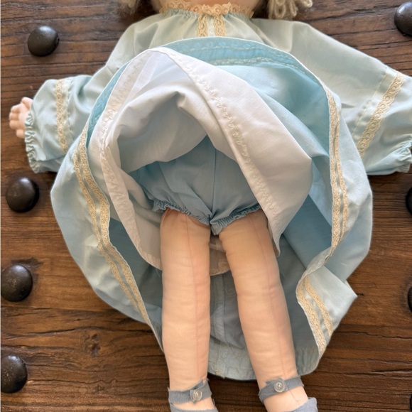 Handmade Doll with Blue Dress vintage - Picture 4 of 7